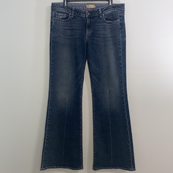 PAIGE Robertson wide leg flare denim jeans size 32 - Picture 3 of 12